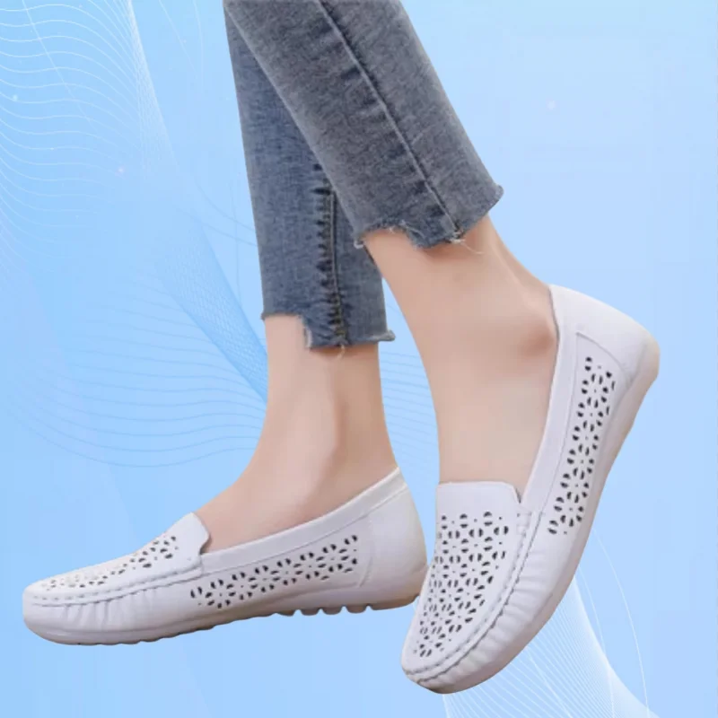2025 Summer New Fashion Round Toe Nurse Shoes Soft Sole Non-slip Sandals Flat Shoes Breathable Casual Sports Women's Shoes