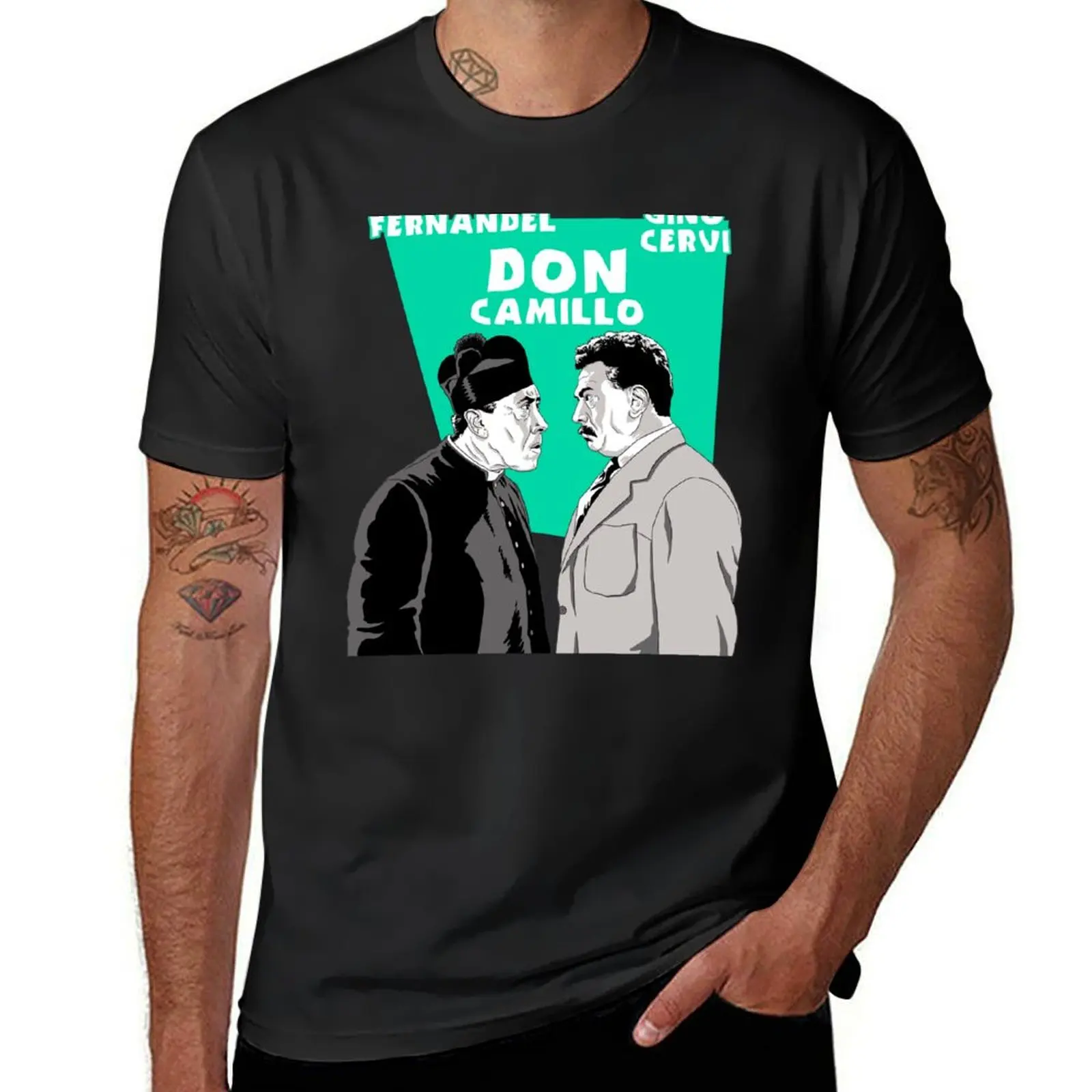 ITALIAN CINEMA - DON CAMILLO T-Shirt anime graphics aesthetic clothes designer t shirt men