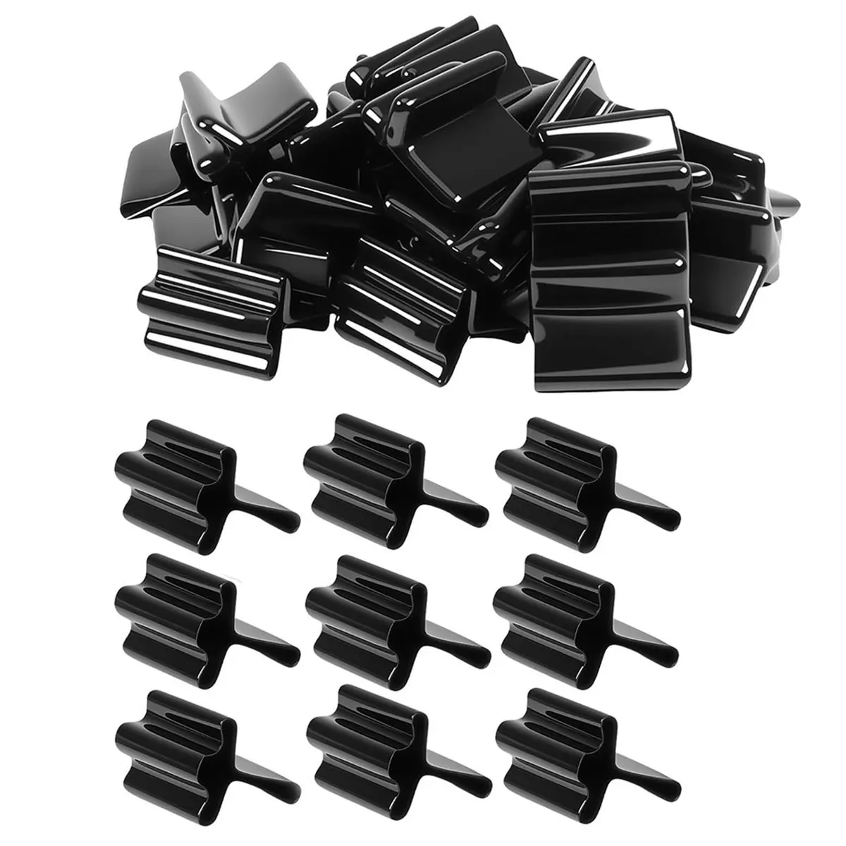 NOCM 50 Pcs Safe Post Caps, Post Caps Safety, Vinyl Post Topper Safety Post Caps, Black