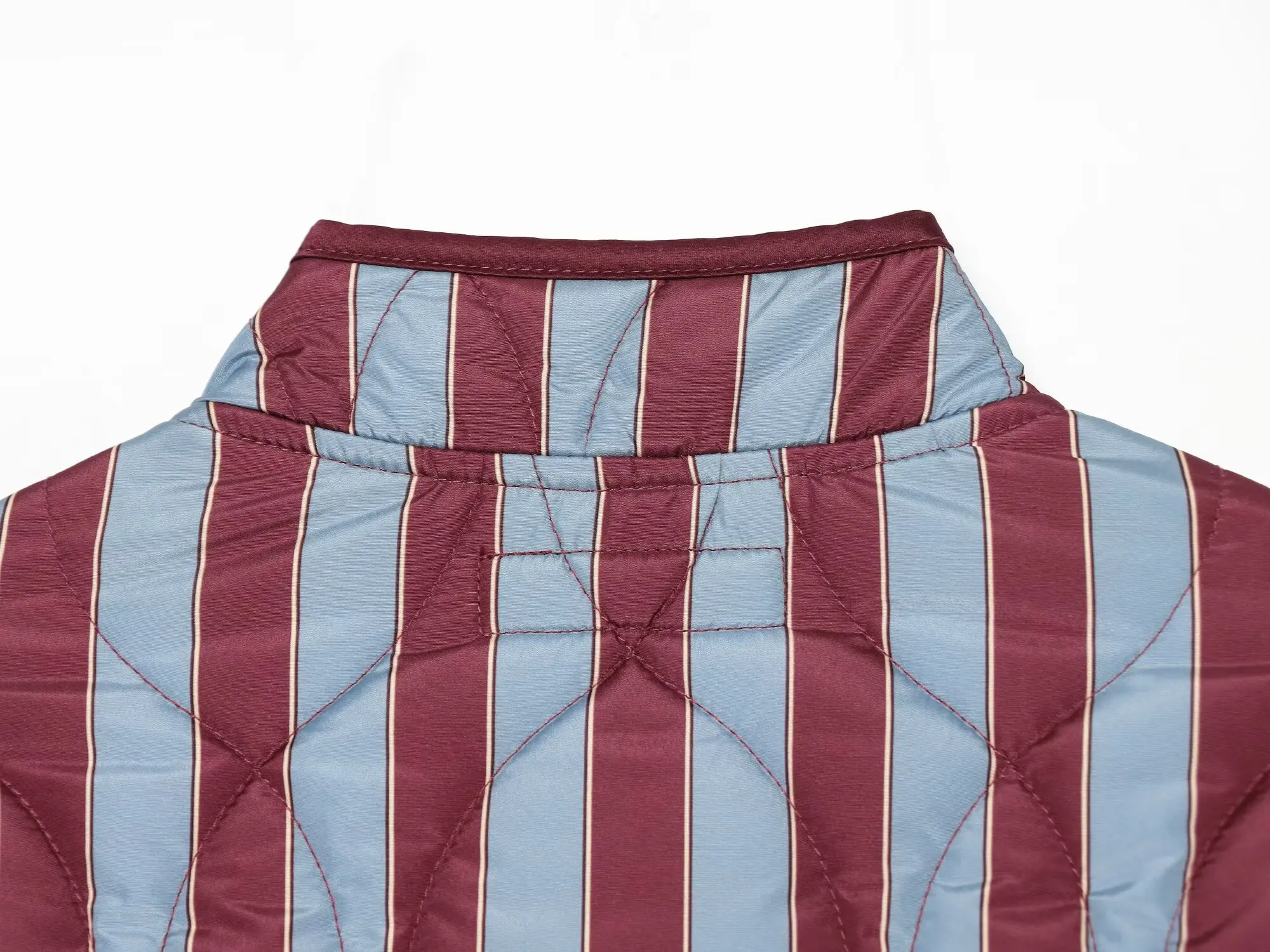 BSAY Herbst 2026 Damenmode Vielseitige Gestreifte Gesteppte Jacke mit Langen Ärmeln, Froschknöpfen und Stehkragen, Locker Geschnitten, Herbst-Oberbekleidung – Detail 10