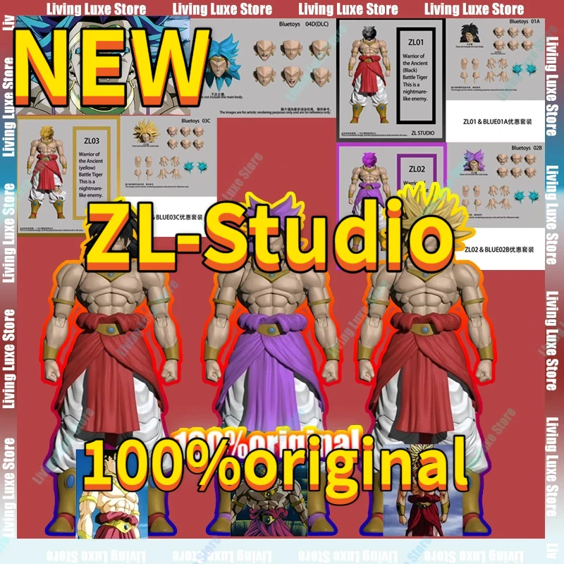 ZL Studio DBZ Thin Broly Ancient Tiger Warrior Nightmare Enemy 7 Zoll Actionfigur Sammlermodell Spielzeug Geschenk