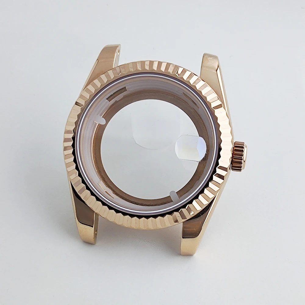 39mm miyota 8285 men's watch case stainless steel case sapphire glass for 8285 movement accessories installation 31mm dial