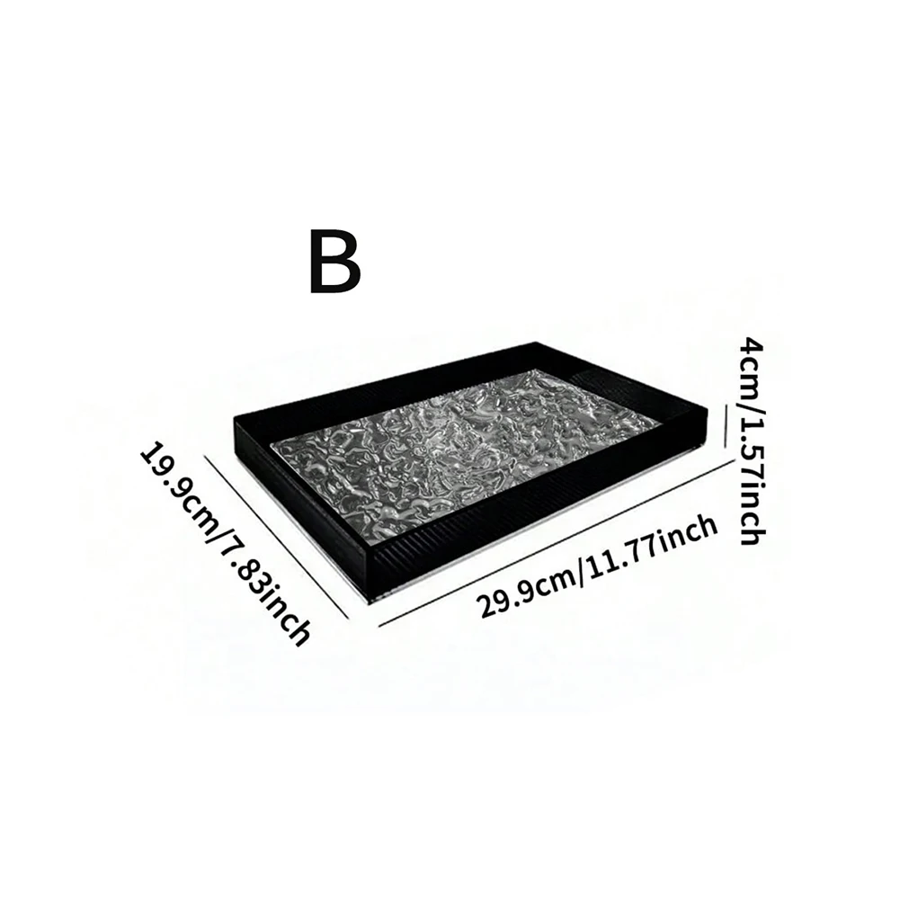 Vanity or Bathroom Organizer Tray with For Glacier Pattern Acrylic for Cosmetics and For Perfumes and Lightweight