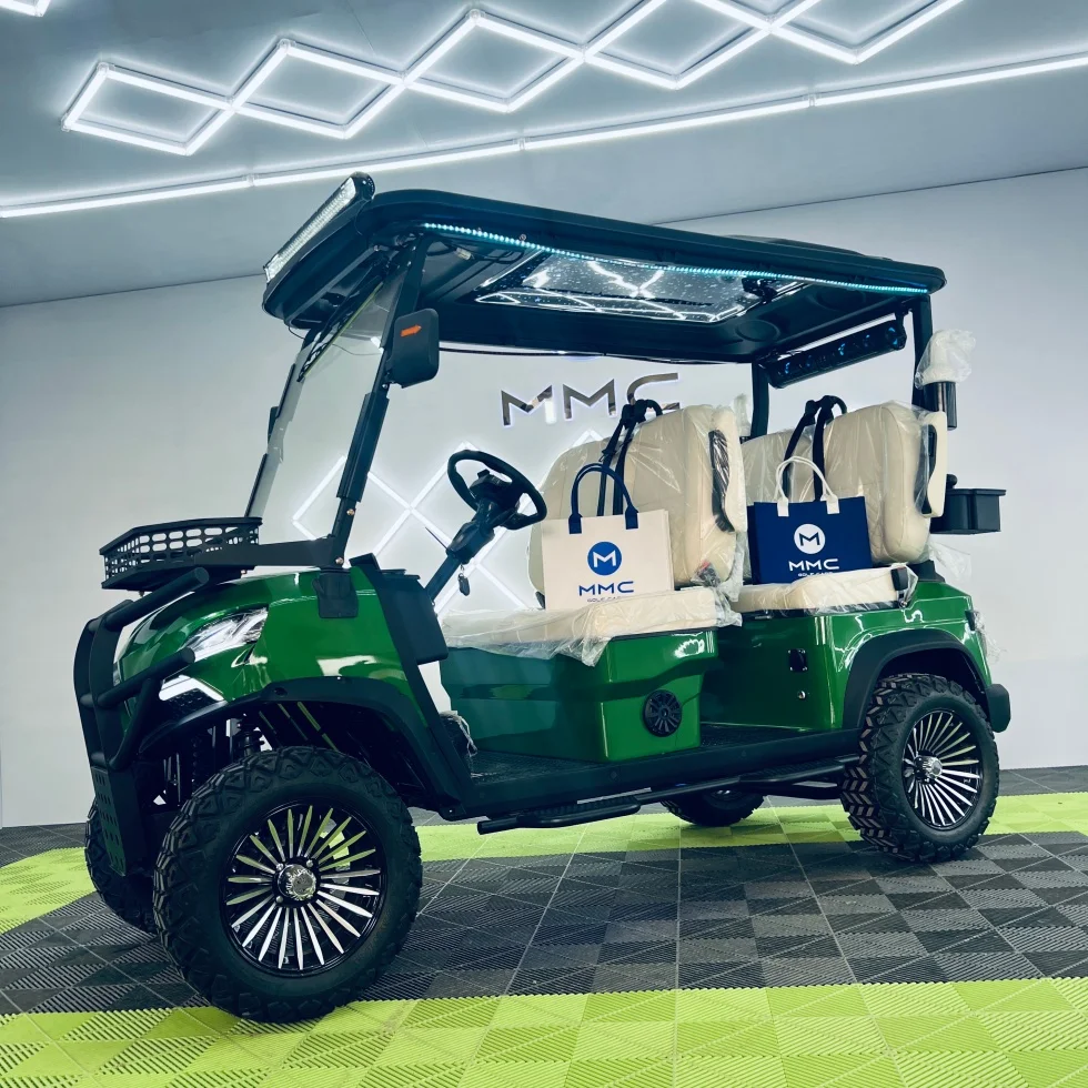 

MMC Customiz 4-местный индивидуальный заказ 5 кВт двигатель переменного тока литий-ионный аккумулятор 35 миль в час электрический клубный автомобиль внедорожный электрический тележка для гольфа