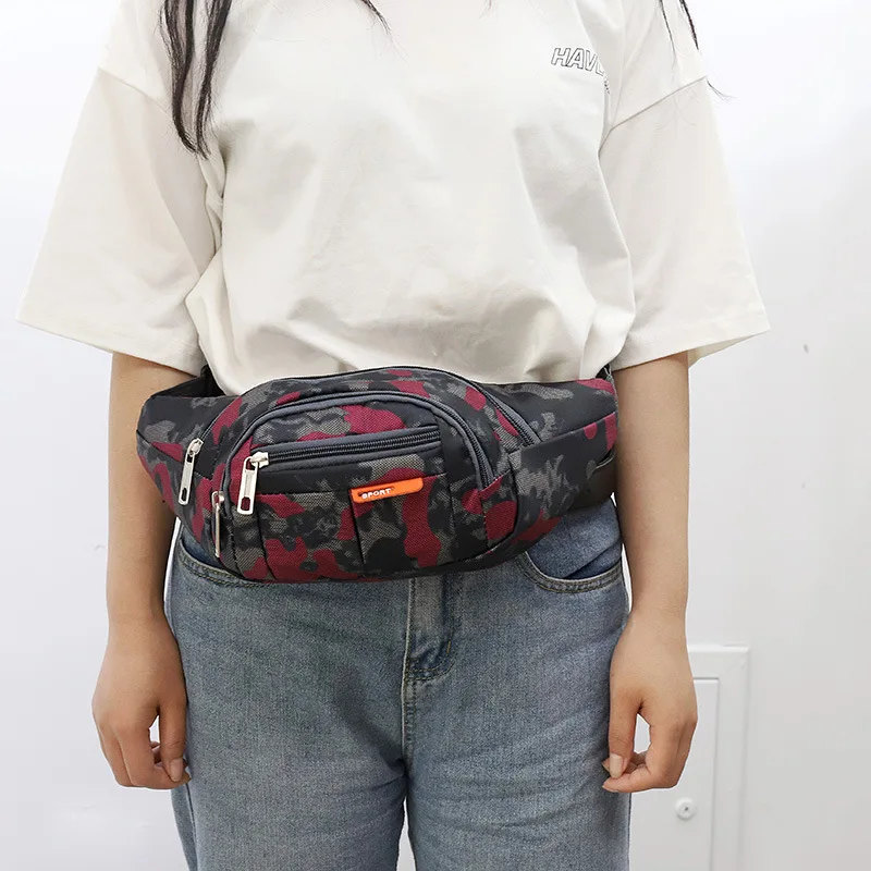 

Men's and women's travel Fanny pack waterproof large capacity cashier purse mobile phone change collector running Fanny pack
