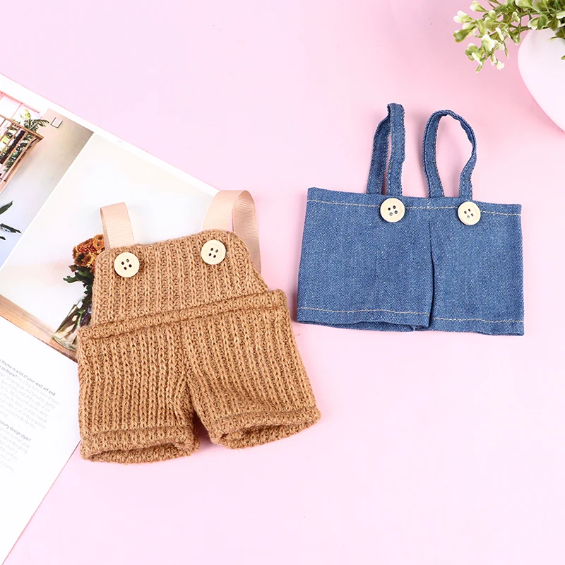 1pc casa de bonecas em miniatura café pato cão roupas calças para 30cm bonito boneca decoração roupas acessórios crianças presente brinquedos