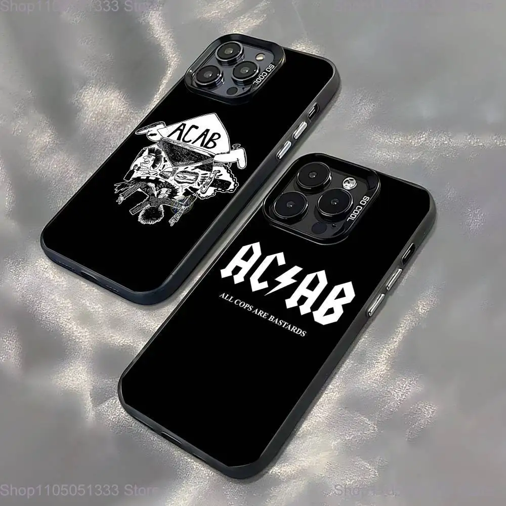 

Acab Ultras Phone Case For iPhone 16,15,14,13,12,11,Pro,XS,Max,Plus,Mini,SE Black Candy Matte Shockproof Cover