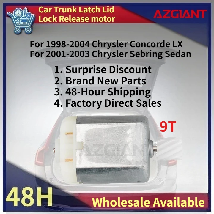 

1 PC AZGIANT DC 12V Car Trunk Latch Lid Lock Release Motor And 9 Teeth Plastics Gear For Chrysler Concorde LX/Sebring Sedan DIY