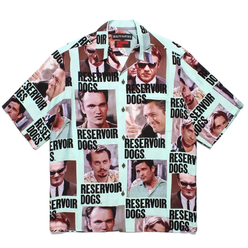 Summer Men's Women's Full-Printed Characters Loose Casual Resort WACKO MARIA Hawaii Short-Sleeved Shirt Japanese Style Clothing