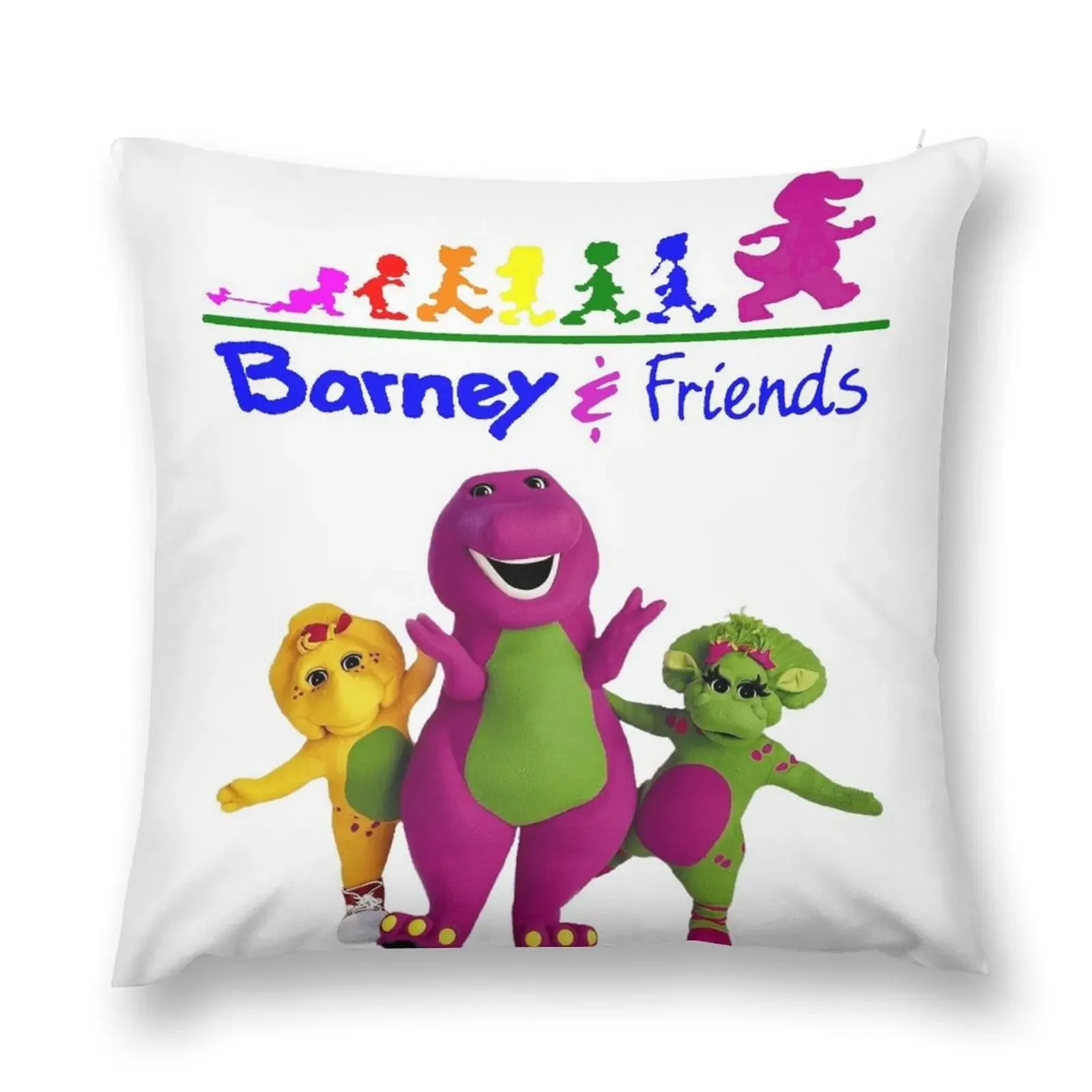 

Barney the dinosaur and friends Throw Pillow Elastic Cover For Sofa pillow pillowcase Luxury Pillow Case