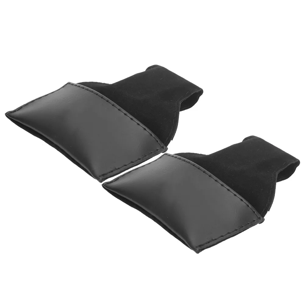 2PCS PU Leather Billiard Cue Chalk Holder Portable Black Pool Table Chalk Pouch With Clip Billiard Chalk Pouch Billiards Game