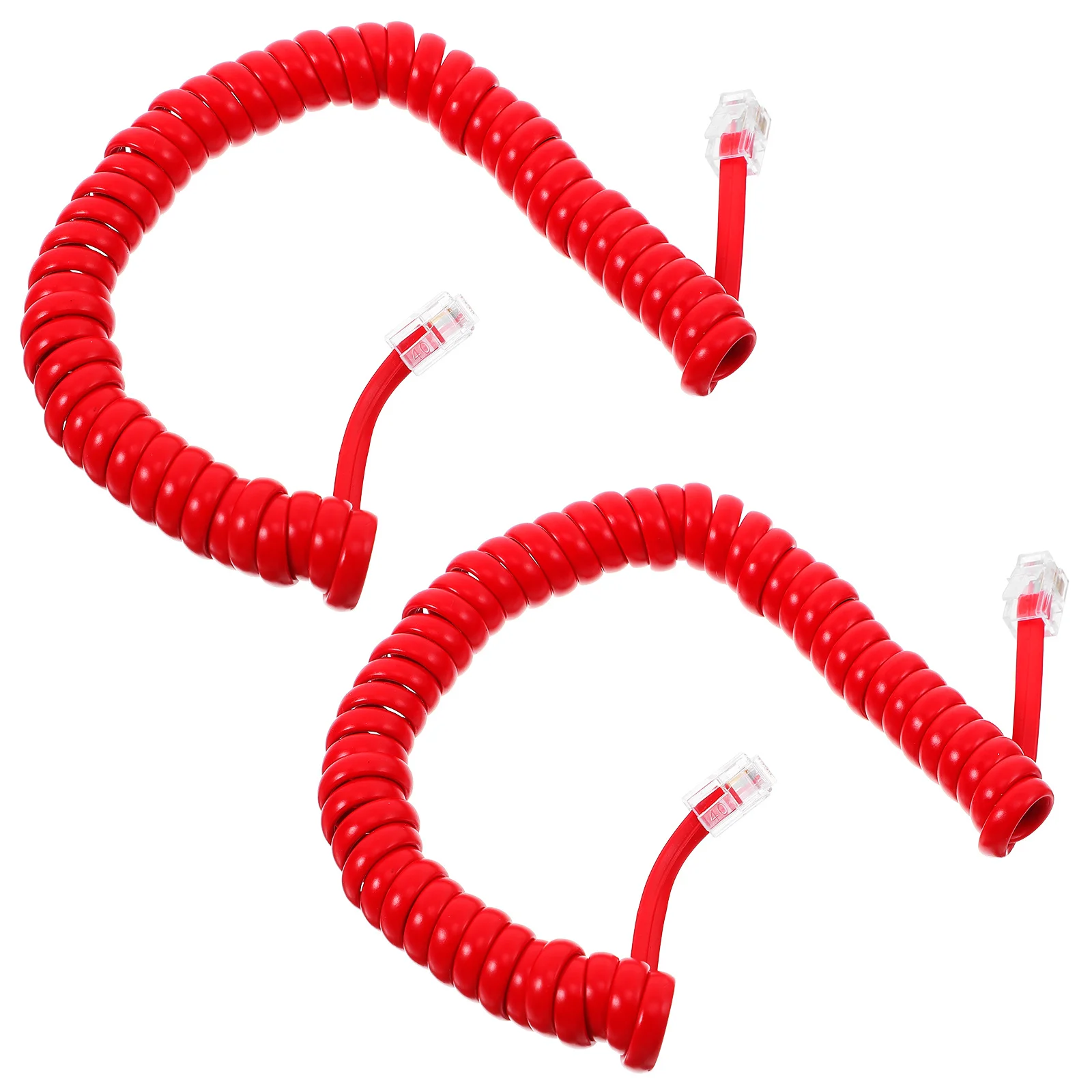 

2Pcs Telephone Cords Coiled for Landlines Phone Cord Replacement Durable Spring Loaded Design Phone Cable Telephone Cord