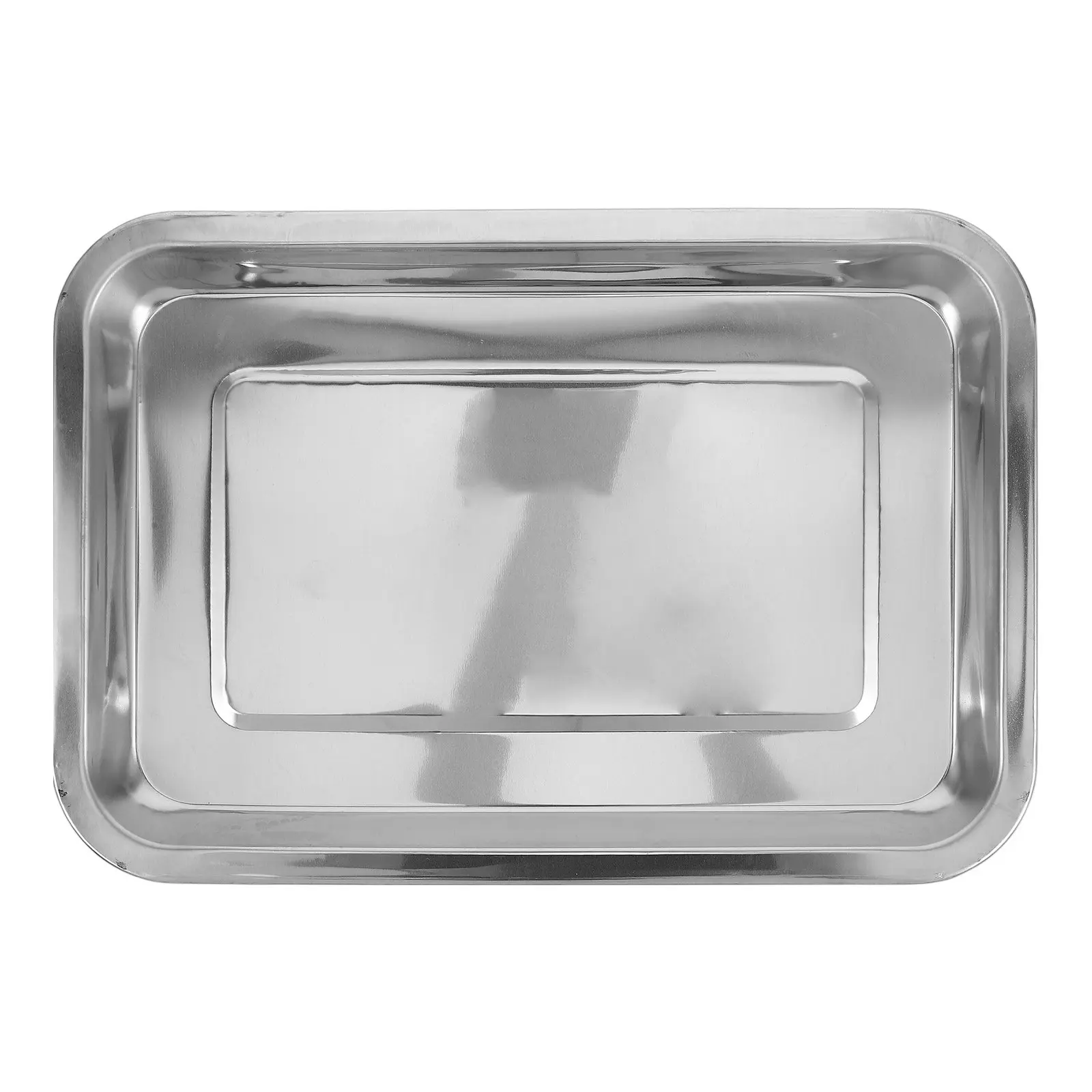 Stainless Steel Flat Oven Pan Tray Baking Sheet Cookie Sheet Dishwasher Safe Mirror Finish Rust Proof Non Leaching for Toaster