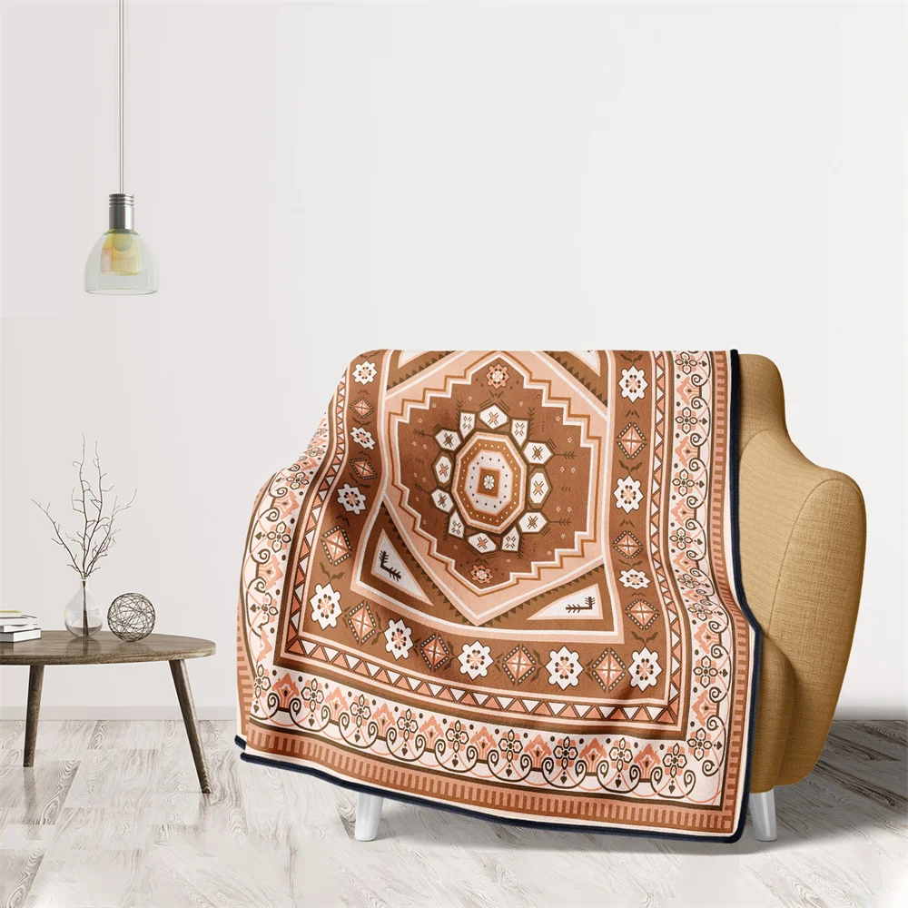 

Home Decor Bohemian Ethnic Geometric Pattern Picnic Blanket Throw Sofa Blankets Bed Cover Outdoor Camping Mat Sofa Travel Rugs