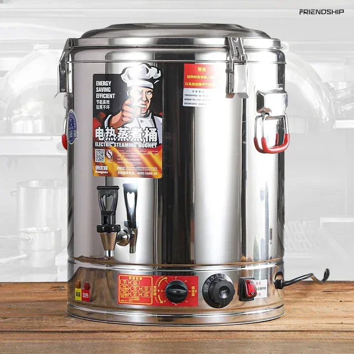 electric soup barrel, stainless steel electric heating cooking barrel, soup barrel, soup pot, large capacity brine barrel pot.