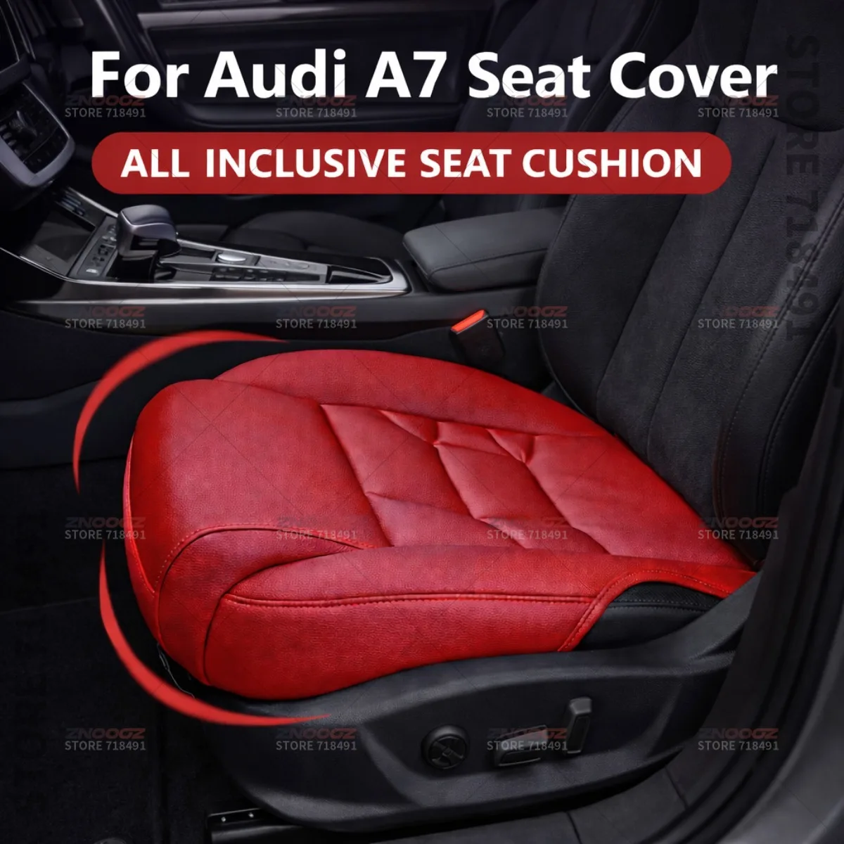 

For Audi A7 Car Seat Leg Support Extension Seat Cover Memory Foam Extender Cushion Interior Accessories