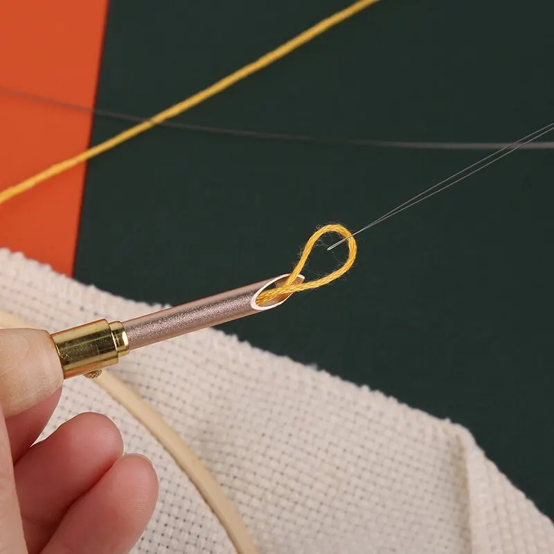 LMDZ 11Pcs Punch Needle Embroidery Kits Wooden Yarn Embroidery Pen Crochet Knitting DIY Craft Stitching Sewing Tools