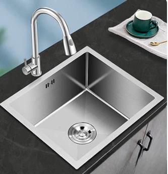 Brushed handmade sink, single slot, small size, mini bar, balcony, kitchen