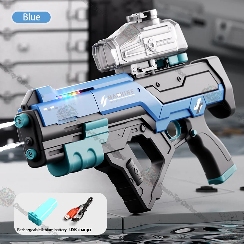 Escorpião pistola de água elétrica brinquedo modo duplo barril grande capacidade mão auto ao ar livre blaster para crianças praia jogar