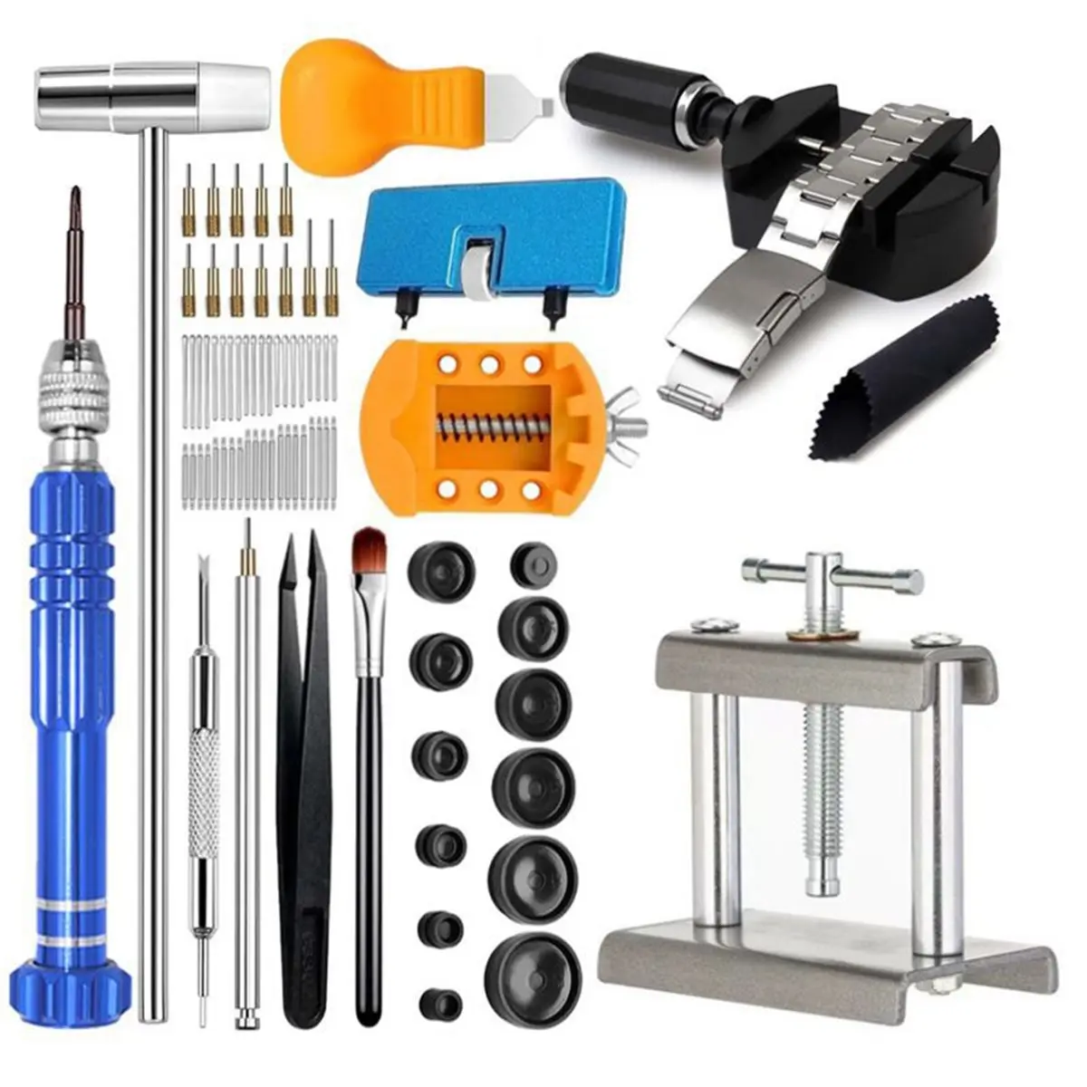 Watch Repair Kit - Comprehensive Tool Set for Watch Maintenance and Battery Replacement