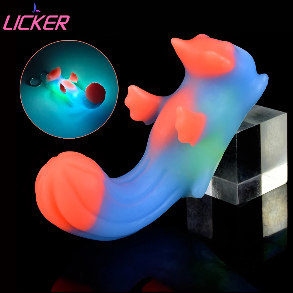 

LICKER Fantasy Vibrating Sex Luminous Grinder Vaginal Prostate Massage Stimulation Adult Masturbator Toys For Women Men Foreplay