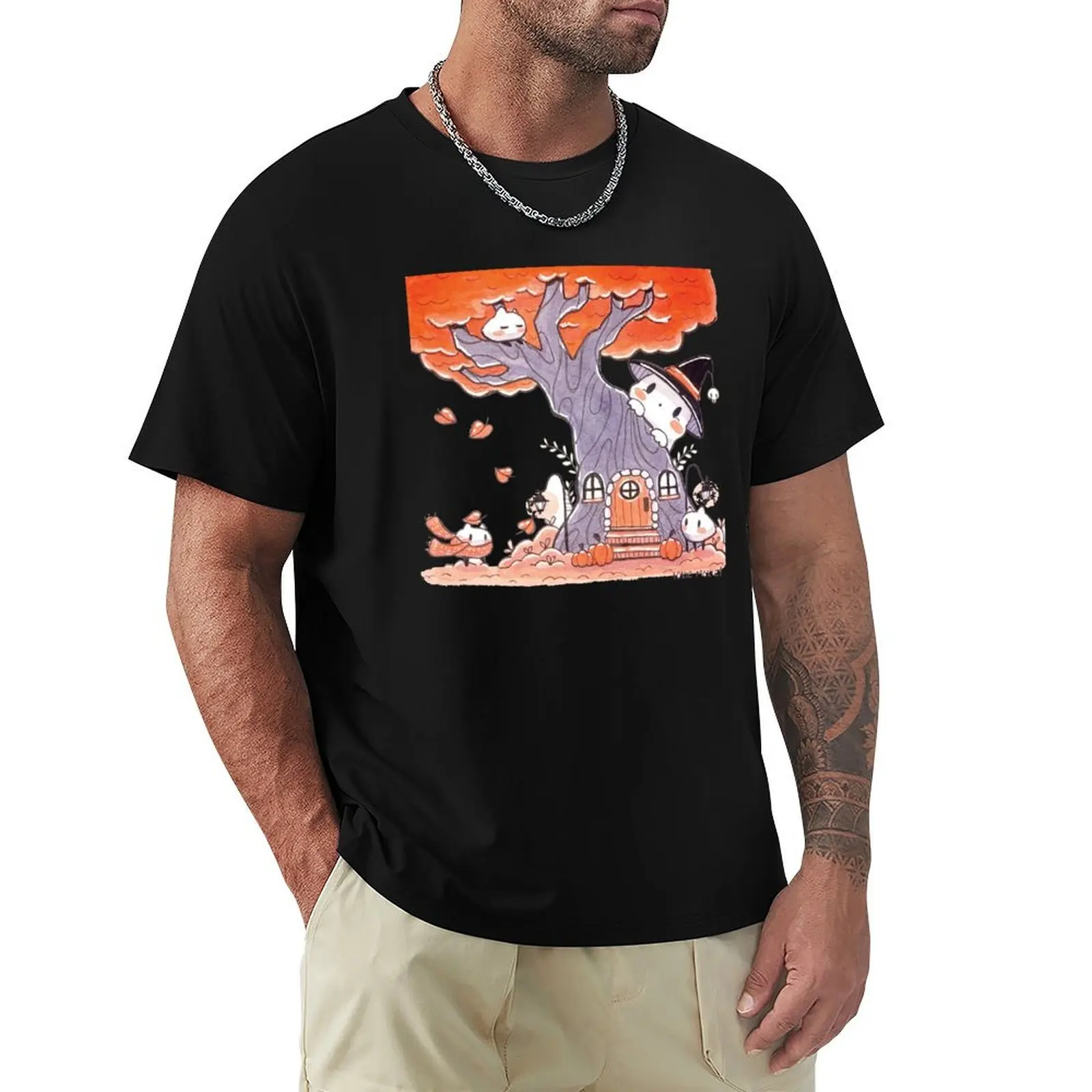 ?I’m just a little ghost wondering who lives behind this fairy door?? T-Shirt t shirt man cotton T-Shirt