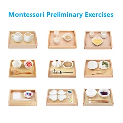 Montessori Educational Equipment Spoon/ Pour/ Clip/ Tweezer Game Early Childhoold Life Practical Materials for Preliminary