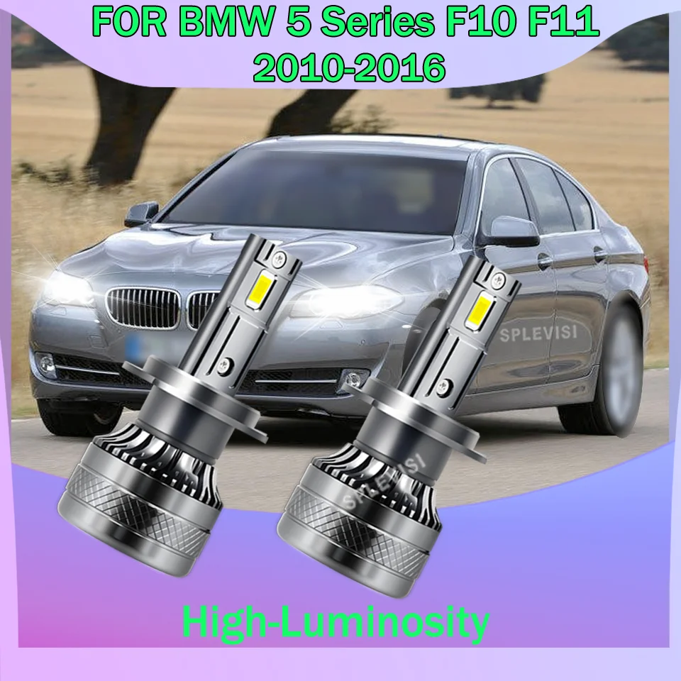 

2 шт., 12 В, автомобильная фара, автоматическая диодная лампа H7, обновленная светодиодная лампа 200 Вт, автомобильная для BMW 5 серии F10 F11 2010 2011 2012 2013 2014 2015 2016