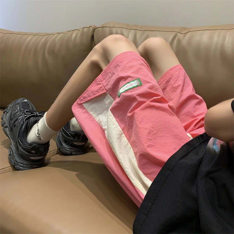 

Men's Summer Thin Qui Dry ort Sports Pants Casual Straight Leg Patchwork Breathable Lightweight Comfortable Faionable