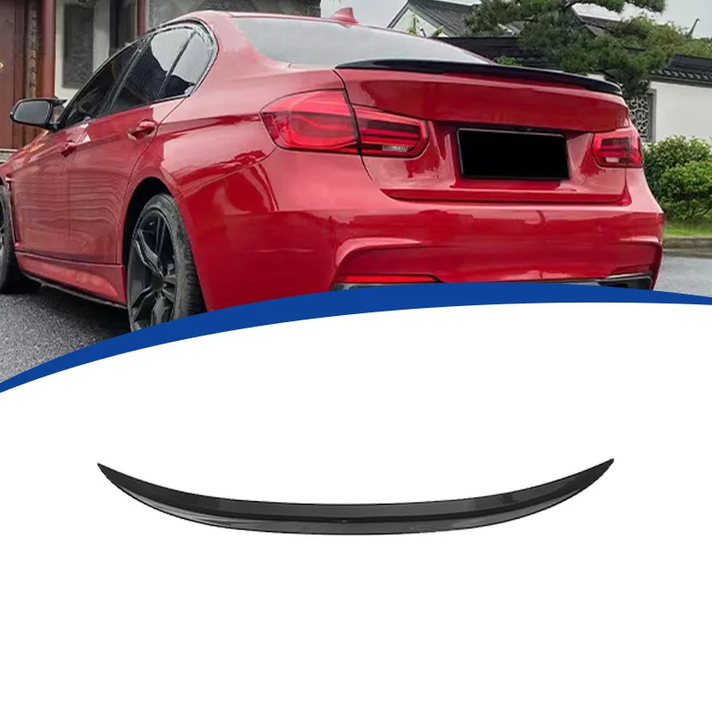 Black Spoiler Wing For 2013-2018 BMW 3series F30 MP Spoiler Top Wings Black Lip Body Kit Splitter Trunk Trim Affix Stick