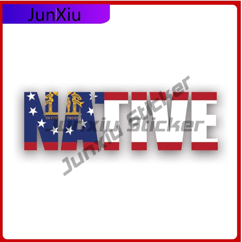 

Georgia Native Sticker Sun Resistant Scratch Resistant Cartoon For Rear Windshield Bumper Car Body Self Adhesive No Residue