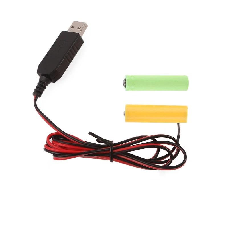 AA-batterij-eliminatorkabel USB-ingang 5V2A AA dummy-batterij-uitgang 1,5 V/3 V/4,5 V/6 V voedingsadaptersnoer - afbeelding 1