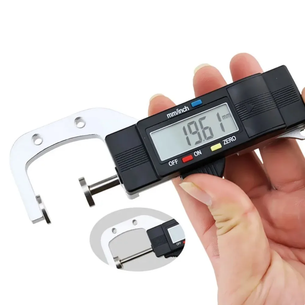 Digital Thickness Gauges Mini Portable Horizontal Electronic Thickness Meter Measurement Tool 0-25.4mm Caliper 0.01mm Resolution