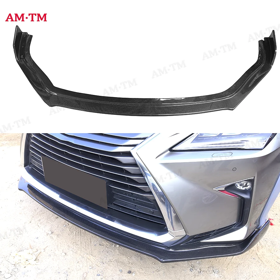 

Карбоновый передний спойлер для Lexus RX300 RX450H 2016-2020, защита бампера, декоративный элемент для автомобиля