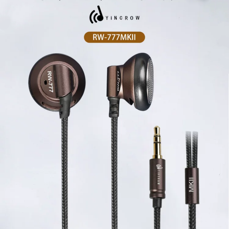Yincrow RW-777 Flat Earbuds Fever Earbuds HiFi Upgraded Edition Earphones