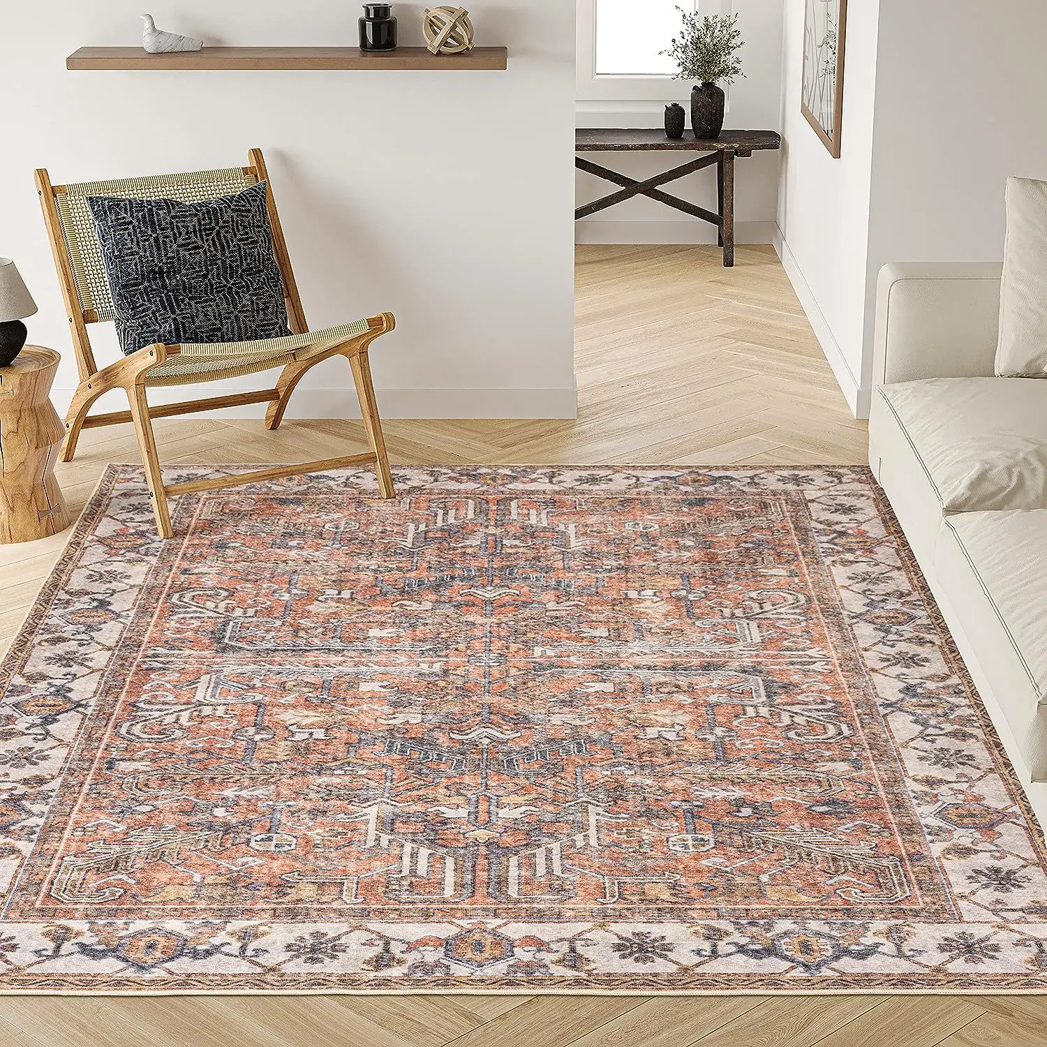 VIKAMA Vintage Persian Large Carpet Living Room Home Decoration Sofa End Table Area Blanket Bedroom Study Dining Room Floor Mat - view 4