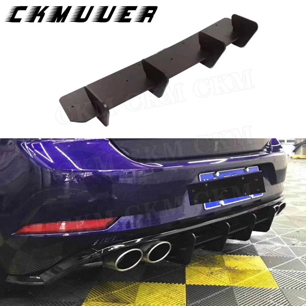 

Накладка на задний диффузор для Volkswagen VW Golf VII MK7 7.5 MK75 R Fins Shark Style ABS, защита бампера, Стайлинг автомобиля