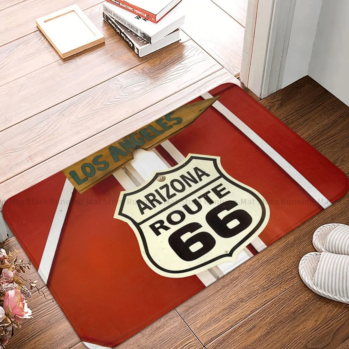 Route 66 Kitchen Non-Slip Carpet Arizona Los Angeles Bedroom Mat Welcome Doormat Home Decoration Rug