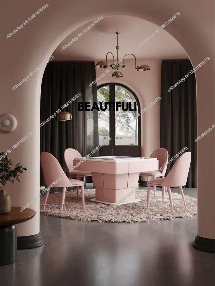 

SS NewLifting стол для маджонга и журнальный столик двойного назначения для гостиной, дома, многофункциональная розовая полностью автоматическая машина для маджонга