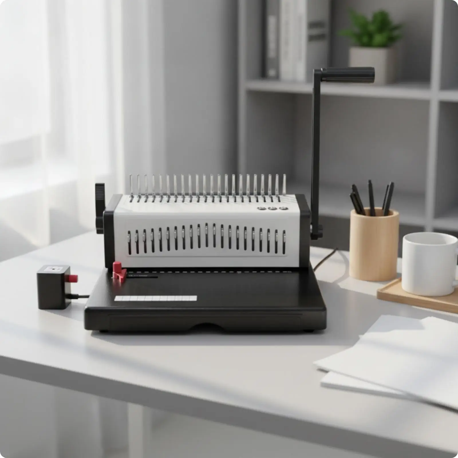 A4 Comb Binding and Punching Machine Professional Results 21-Hole Manual Comb Binder Lever-Operated Document Punch Binder