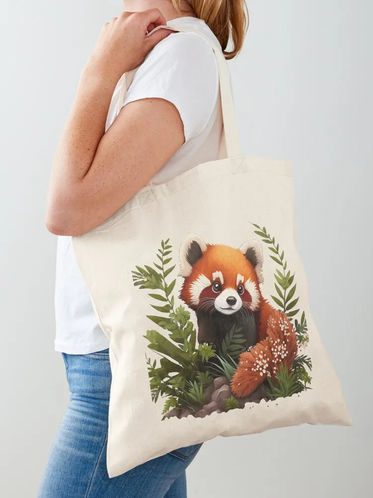 

Cute Red Panda Tote Bag tote bag men handbag large tote bag Canvas shoulder