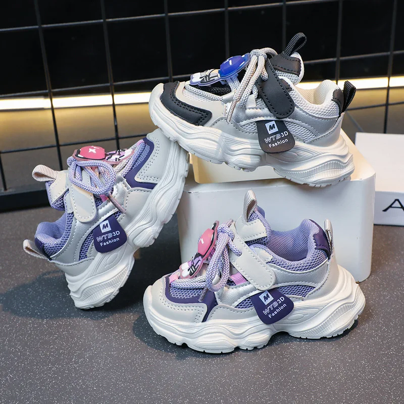 

2026 весенние детские кроссовки, детская повседневная обувь, спортивные 2 цвета на липучке, четырехсезонные кроссовки для бега и отдыха для мальчиков и девочек