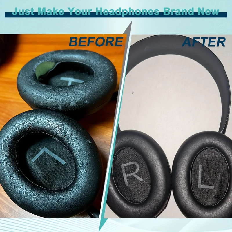 Bantalan Telinga Pengganti untuk Bos 700 (NC700) - Bantalan Telinga Headphone Kulit PU, Suku Cadang Perbaikan Penutup Penutup Telinga