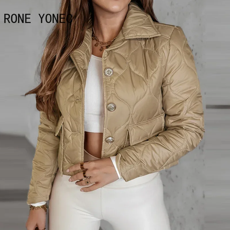 Women Casual Solid Long Sleeves Buttoned with Pocket Chic Clip Cotton Jacket Top