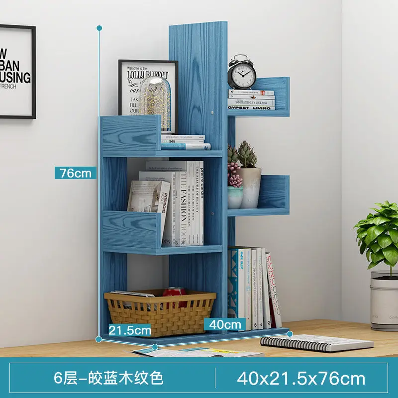 Simple bookshelf Multi-layer floor shelf Family living room bookcase