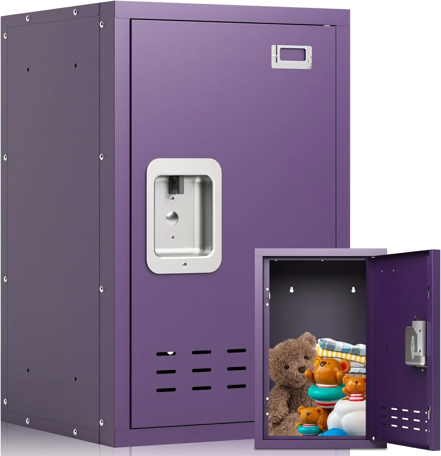 خزائن، خزانة تخزين قابلة للقفل مع رف خزانة، خزانة قفل صغيرة على ارتفاع 60.96 سم، خزانة تخزين قابلة للقفل