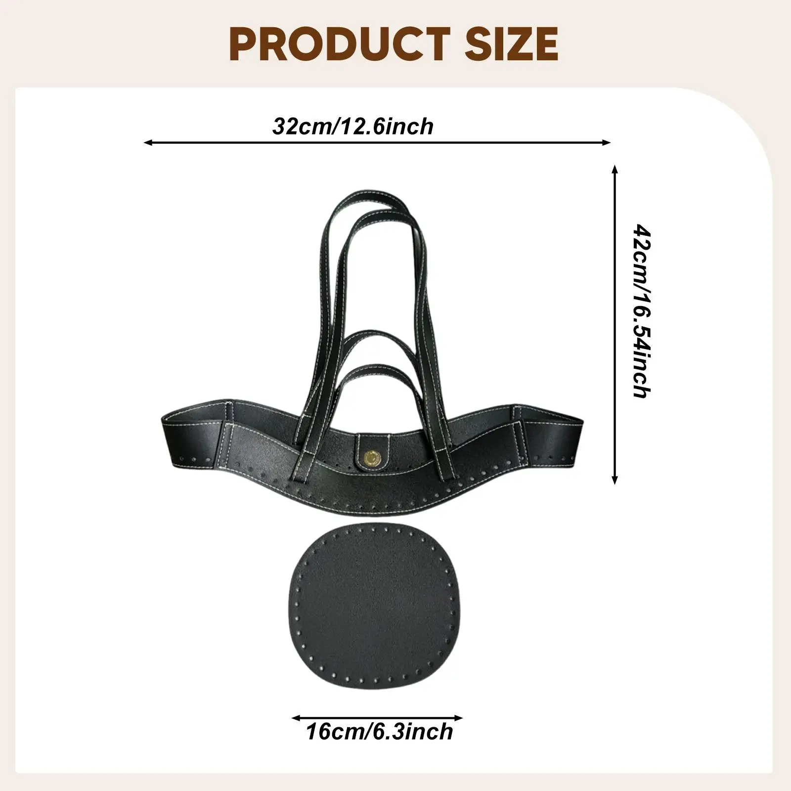 

Набор для вязания крючком сумок: ручки из искусственной кожи и формовщик дна сумки для самостоятельного изготовления и ремонта аксессуаров для сумок-тоут