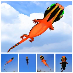 Gecko-cometa grande y suave de 14m, cometas de cuerda voladora, parapente de viento, juguetes inflables