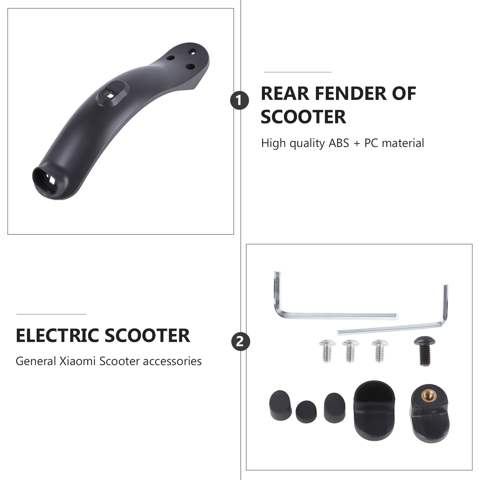 

Scooter Mudguard Rear Electric Replacement Durable Outdoor Mud Guard Reinforced Long Life Accessory Kit For Scooter Parts