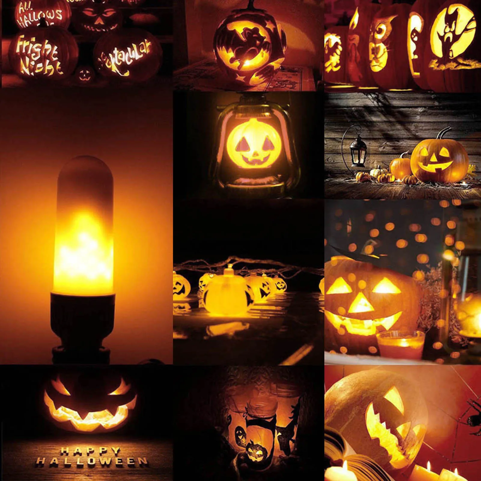 LED Flame Light Bulbs with Simulate Nature Fire Flicker Flame for Halloween Christmas Party